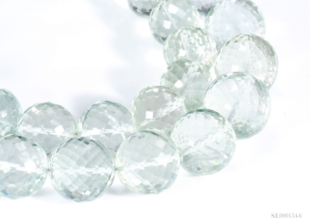 天然石 グリーン アメジスト ネックレス 連 チェーン 数量限定 No.SiL154-6 74