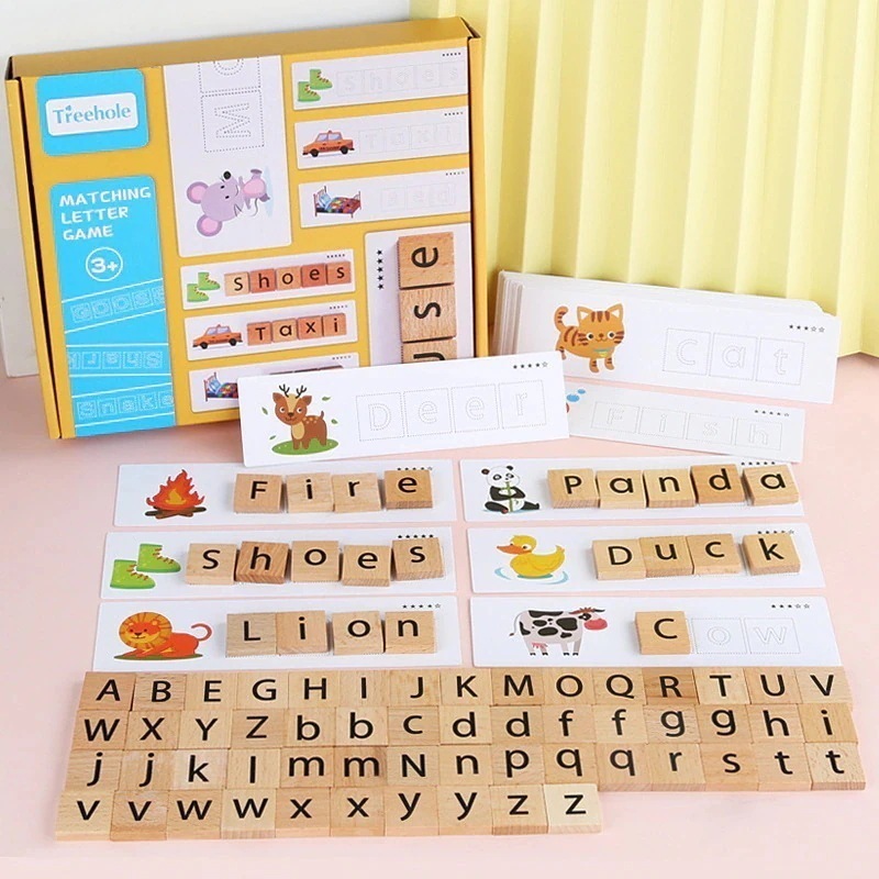 新商品 26 英文字マッチングカード 0.44 子供の早期教育単語スペルマッチングビルディングブおもちゃ- Mg-文字合わせゲーム