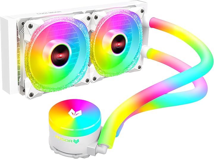 ホースLED 簡易水冷クーラー 240 mm CPUクーラー ARGB 5v 3pin LGA1700/1200/115X AMD:AM4ソケットに対応 4pin PWM ファン制御 10,626円