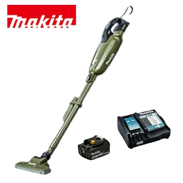 当店だけ！バッテリー充電器も1年保証! マキタ オリーブ CL284FDRFO コードレス掃除機 18V カプセル式 CL284FDZO + バッテリーBL1830B + 急速充電器DC18RF 充電
