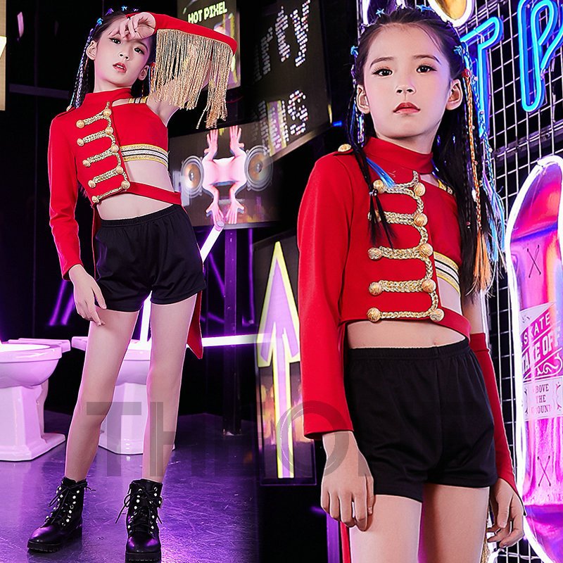 ダンス 衣装 キッズ ガールズ ステージ衣装 チアガール セットアップ 韓国 演奏会 応援団 韓国