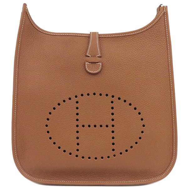 エルメス HERMES ショルダーバッグ エヴリン3 PM トリヨンクレマンス ゴールド シルバー金具 茶 W刻印（2024年製） 【箱】【中古】