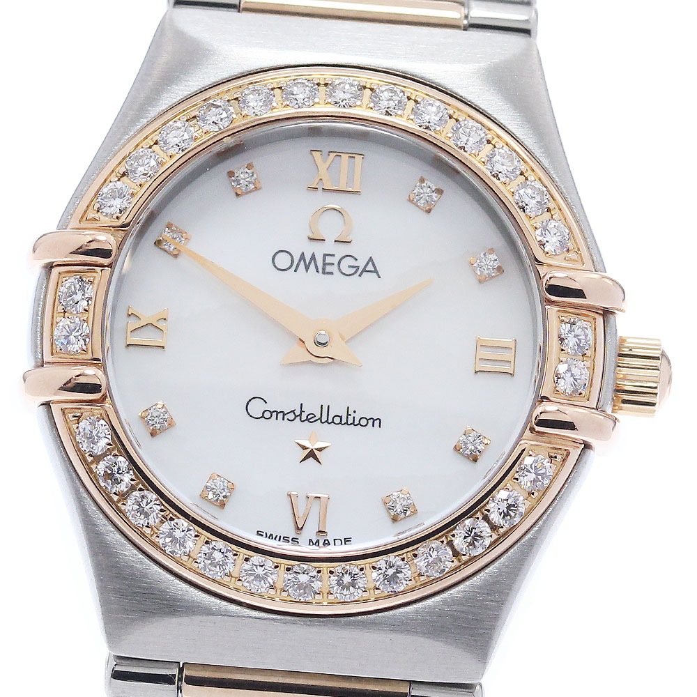 訳あり オメガ OMEGA 1360.76 コンステレーション ダイヤベゼル 8Pダイヤ クォーツ レディース _962097【中古】