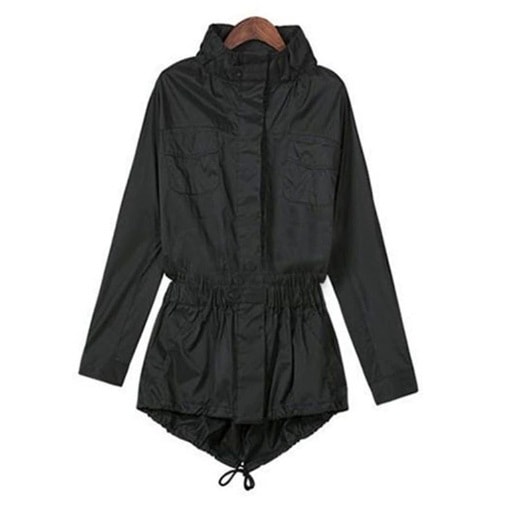 カジュアルウインドブレーカー ロング丈ジャケット 通勤カジュアル アウトドアアウター トップス アウター フーディー コート ジャケット シャンパー 上着 ロングコート ロング ロング丈 7分丈