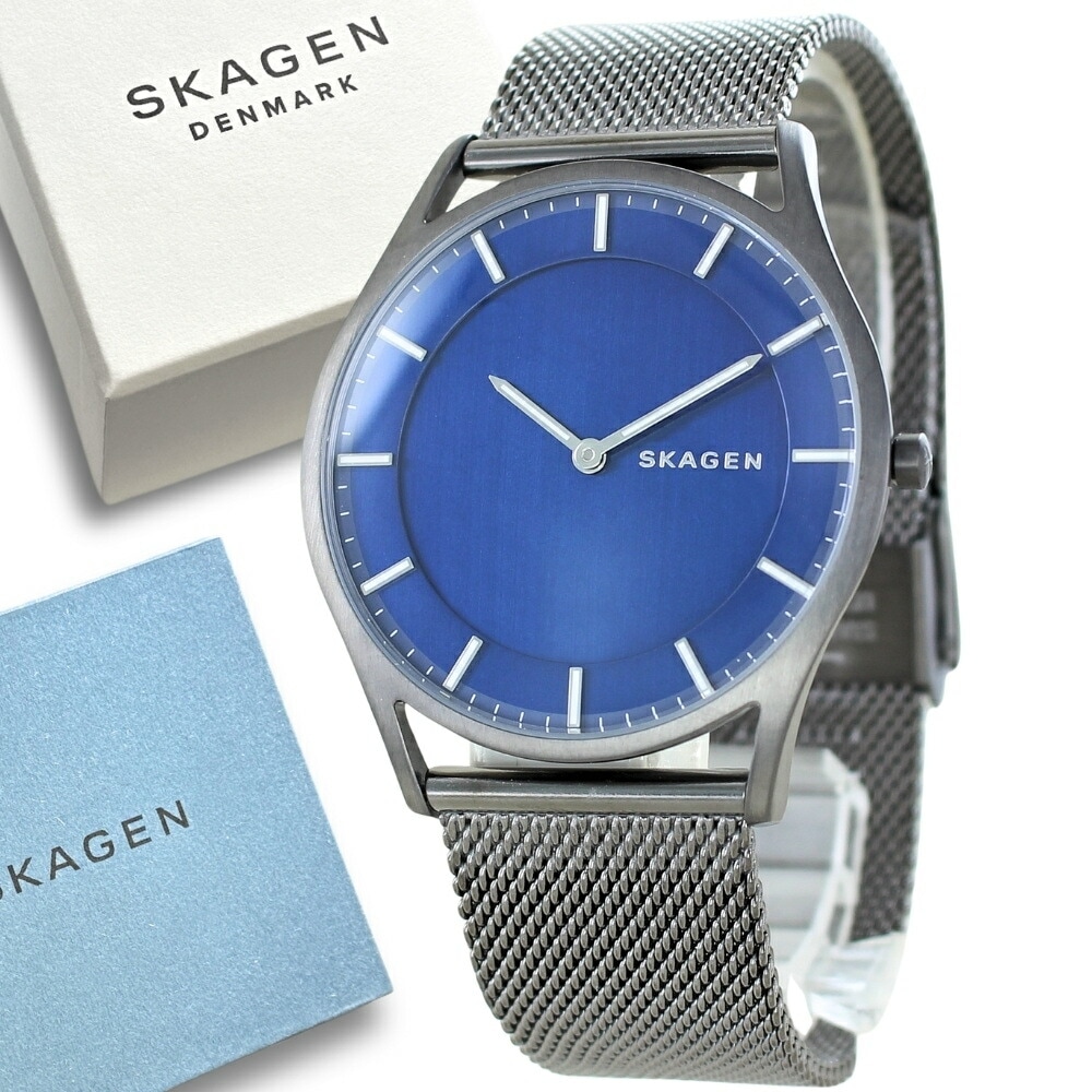 スカーゲン 時計 メンズ 腕時計 手表 ホルスト ブルー グレー SKW6223 誕生日プレゼント ポイント消化