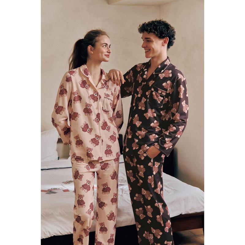 2枚入り 起毛 男女共用 パジャマ 寝巻き 2セット SEV25MWSSG