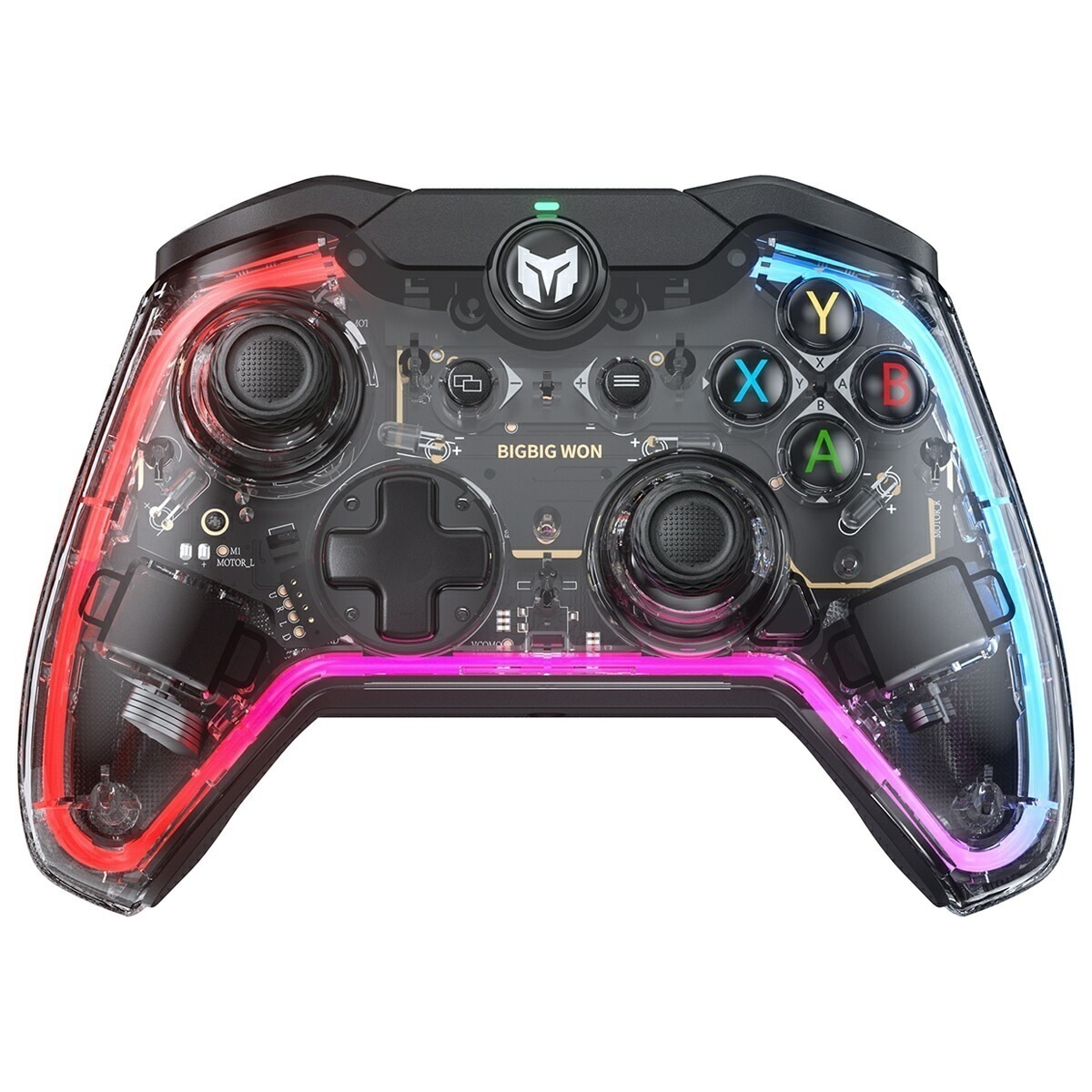 BIGBIGWON RAINBOW S ゲーム コントローラー 有線 ゲームパッド PC / Switch 対応 有線接続 6軸ジャイロセンサー マクロ機能 三重振動 背面ボタン 4,963円