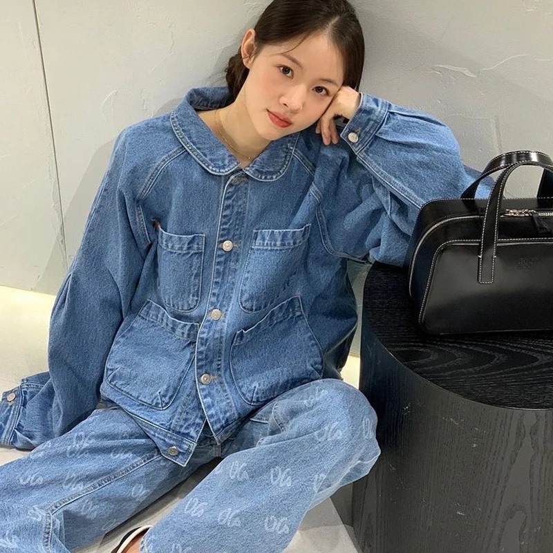 秋 新作高品質 高級感　デニムアウター 韓国ファッション レトロ BF風年 ジャケット デニム アウター レディース ジャケット