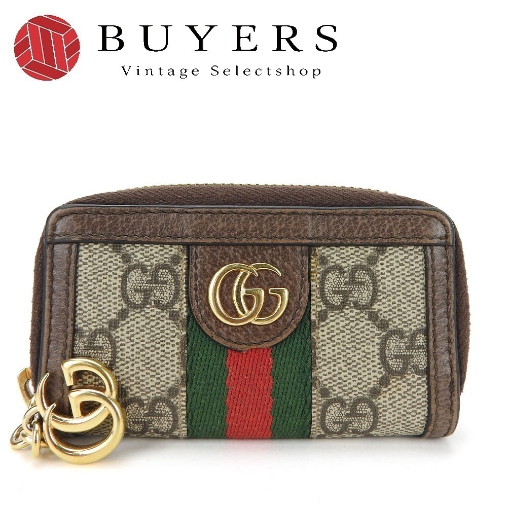 中古 キーケース オフディア 523157 シェリーライン GGスプリームキャンバス レザー ブラウン ゴールド金具 リボン キーリング 29,700円