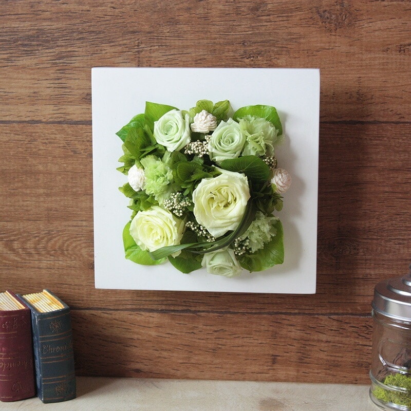 プリザーブドフラワー 壁掛け ギフト 【Propre プロープル】 敬老の日 プレゼント 退職祝い 卒業祝い 開店祝い 開業祝い 新築祝い 誕生日 プリザードフラワー 送料無料