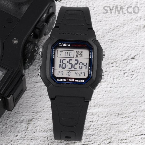 W-800H-1A 軍人 軍用 スクエア 電子 スポーツ メンズ ウレタン 腕時計 d