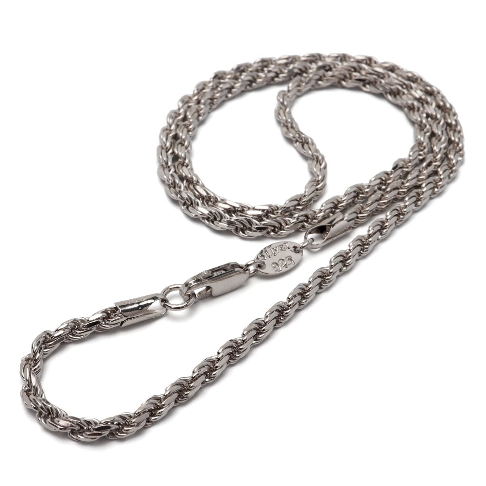 925 フレンチロープチェーンネックレス 幅3mm [cs048-3mm]