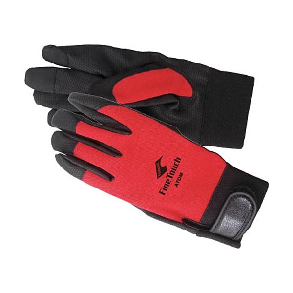 （まとめ）アトム ファインタッチ レッド M 2027R-M 1双 [x10セット]