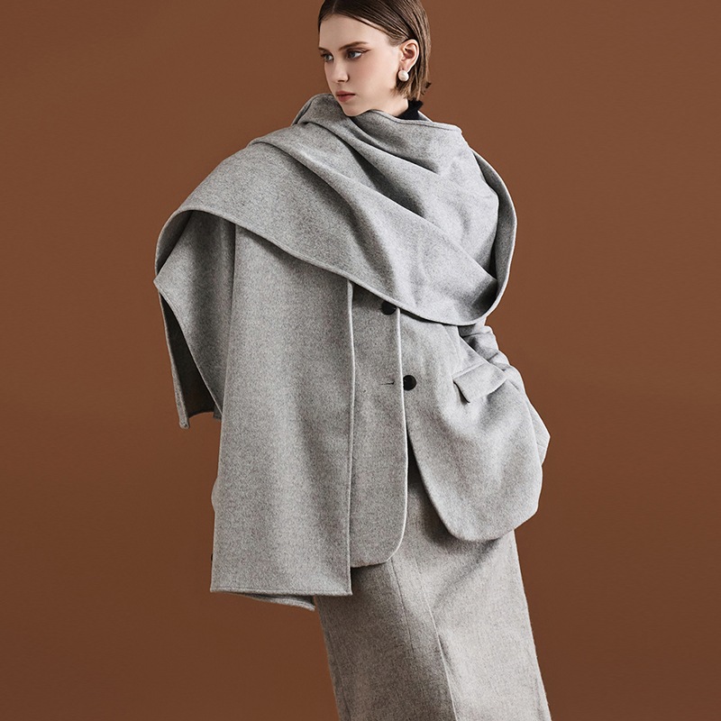 J9268 ツーボタン パッド シングル ジャケット(マフラーセット)