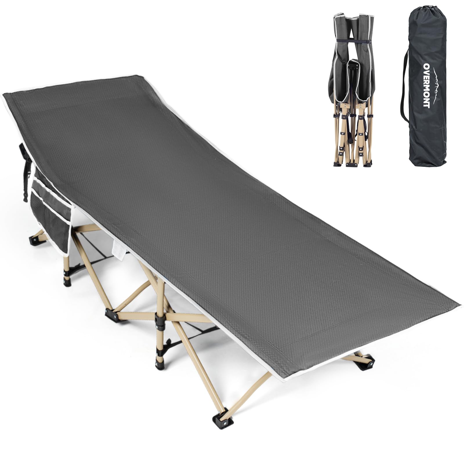 アウトドアコット 耐荷重250kg 71cmワイド 2400D高密度 折りたたみベッド キャンプ コット サマーベッド 収納袋付き 簡易ベッド 組立不要 キャンプ