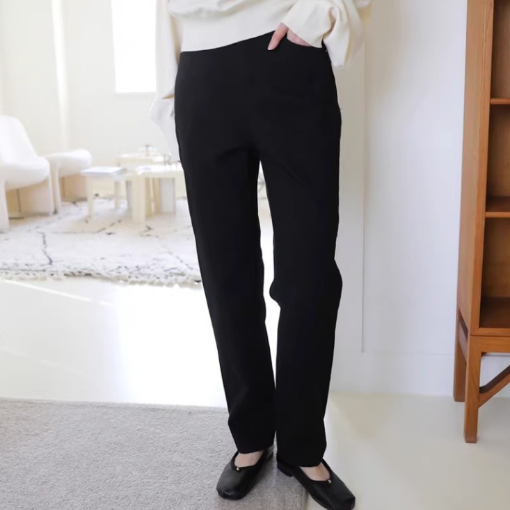 パンツ ボトムス ストレートパンツ ロングパンツ ロング フルレングス ストレート ファスナー ポケット 前開き アメカジ 綿 コットン シンプル カジュアル おしゃれ かっこいい レトロ こなれ感