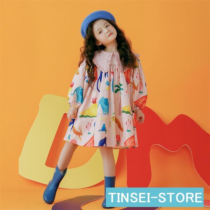 [即納]いまだけの超SALE価格！ 新品 花柄 ガールズ 薄手 可愛い おしゃれ ジュニア 子供ドレス チュニック ロングワンピース キッズワンピース 女子 春夏 長袖 ワンピース 子供服 品質良い!