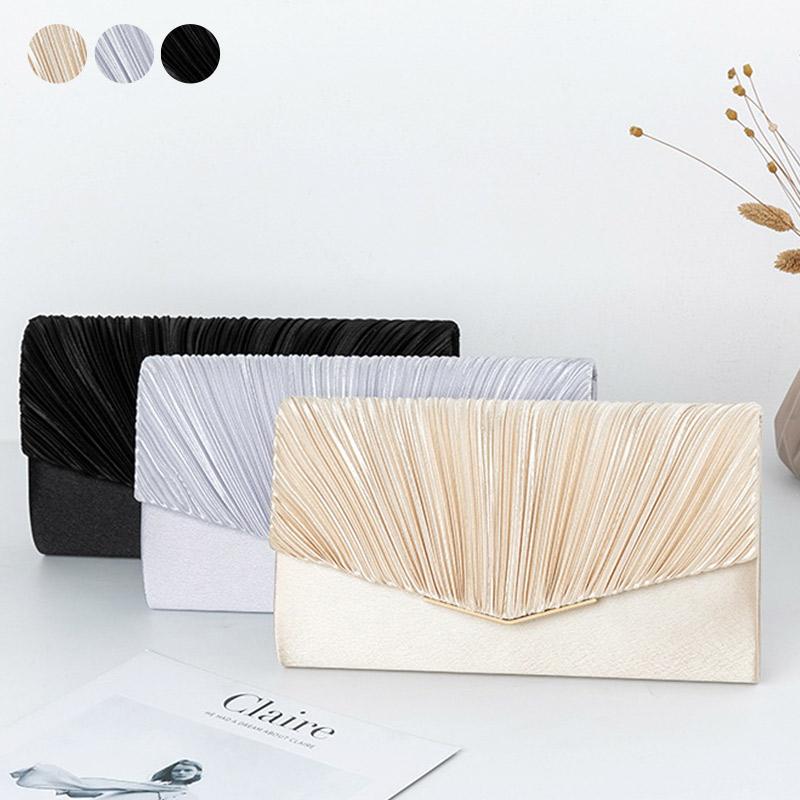 パーティーバッグ 結婚式 ショルダー バッグ レディース クラッチバッグ 斜めがけ 肩掛け ハンドバッグ 鞄 カバン マチ付き チェーン 黒