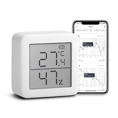 他サイト： 【Works with Alexa認定】SwitchBot 温湿度計 デジタル スマート家電 高精度 スイス製センサー スマホで温度湿度管理 梅雨 熱中症対策 アラーム付き グラフ記録 AlexaGの商品画像