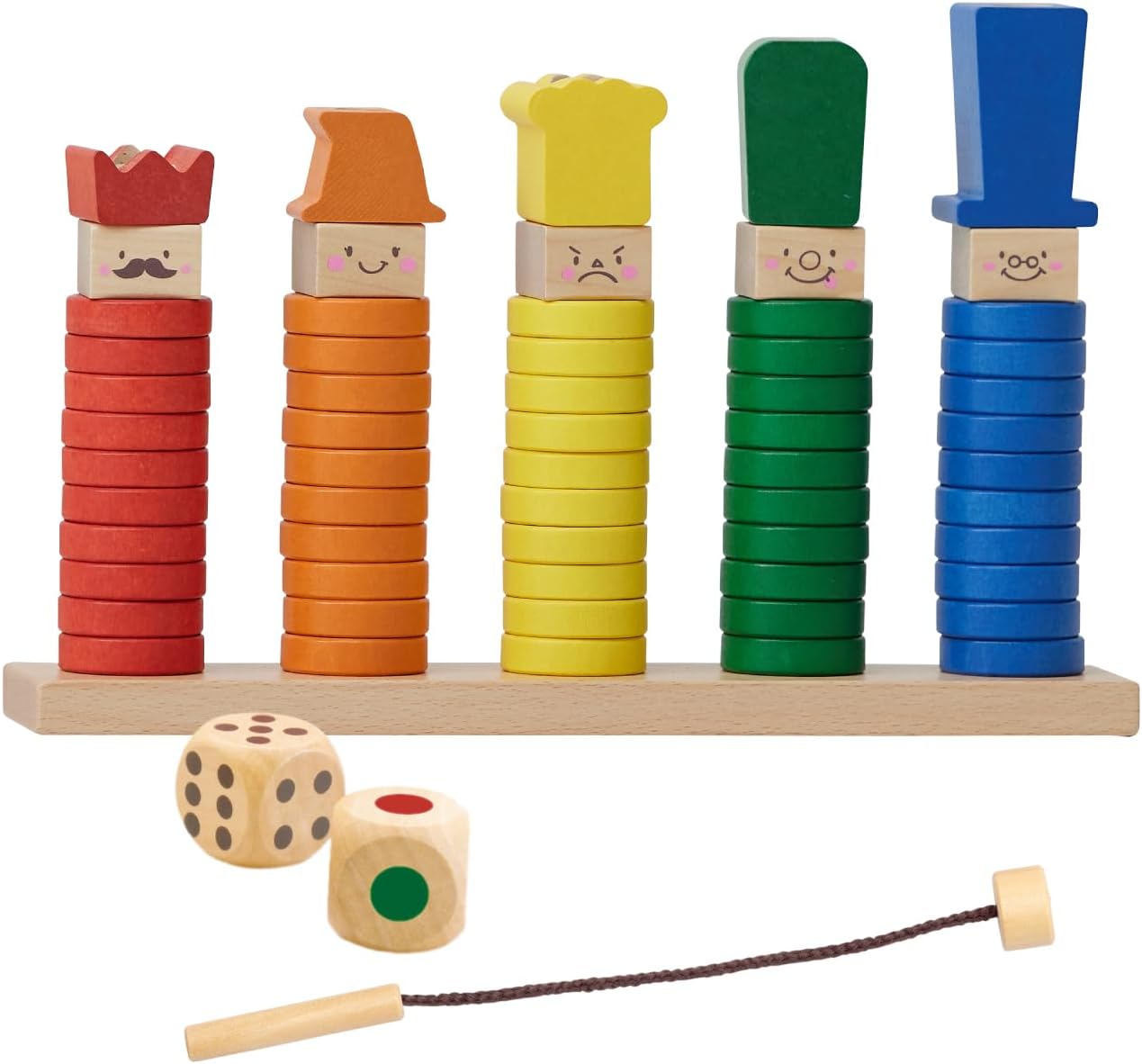 【ウッディプッディ直営限定品】はじめてのつみき RING10 (レトロ) 積み木 知育玩具 木のおもちゃ 1歳 2歳