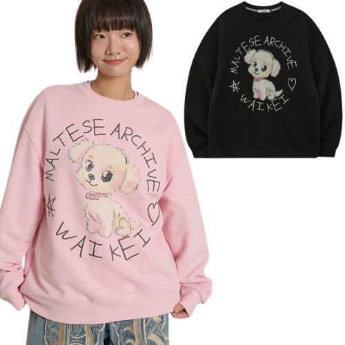 Drawing Maltese MTM スウェットシャツ 2色