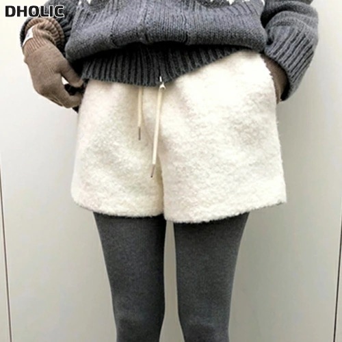 フリースドローストリングウエストゴムショートカラーショートパンツ・1947310 5,488円