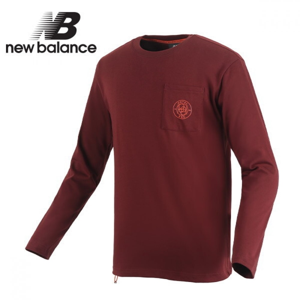 ニューバランススコモン NB x SSC ホテル 990 ロングスリーブ Tシャツ_バーガンディ