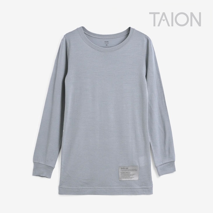 アンダーウェア メリノ ウール ロングスリーブ Tシャツ/アイスグレー（WU03MWMT）