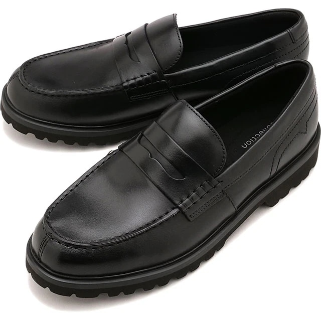 バーウィック ローファー [26183727] Berwick Lo メンズ シューズ スリッポン 軽量ソール Black-Leather 正規取扱店