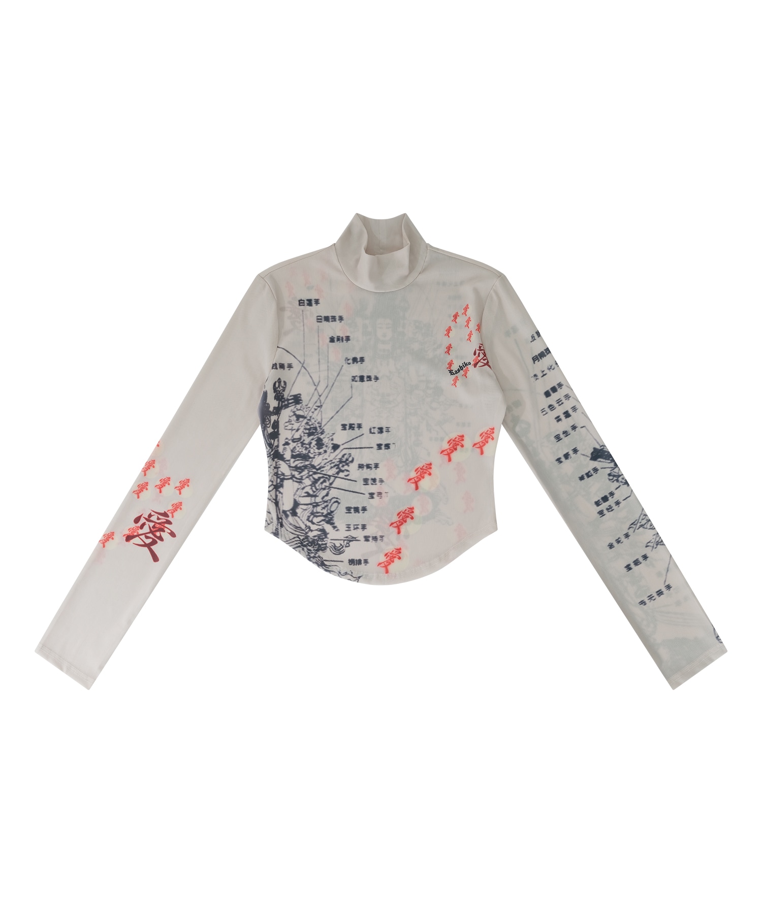 【KASHIKO】 BUDDHA HIGHNECK MESH TOP 11,800円