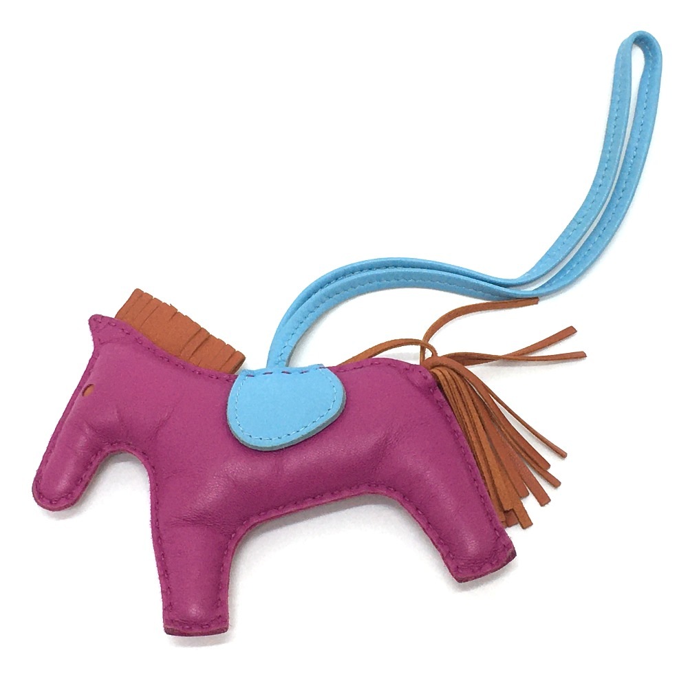 キーホルダー ロデオＭＭ 馬 バッグチャーム ローズパープル×カーネリアン×セレステ パープル