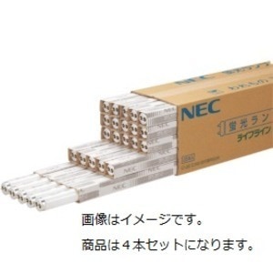 NEC 蛍光ランプ ライフライン 直管グロースタータ形 15W形 昼光色 FL15D/4K-L 1パック（4本）