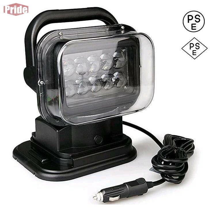 品質良い 車外灯 LEDサーチライト 50W 作業灯 ワークライト 6000K 4750LM リモコン付き 遠隔操作 防水IP65 360度回転 角度調整 船舶照明