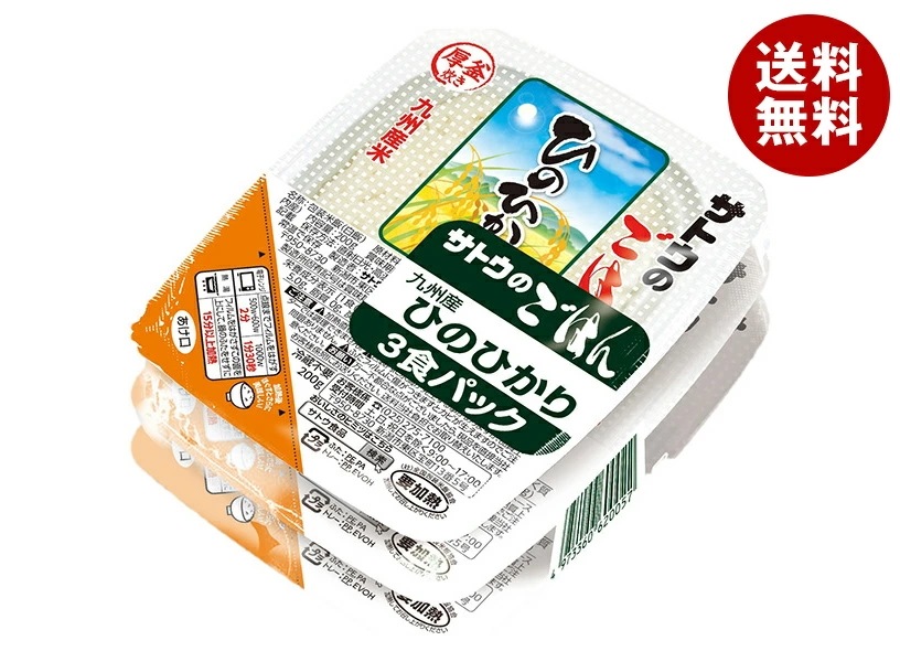 サトウ食品 サトウのごはん 九州産ひのひかり 3食パック (200g×3食)×12個入