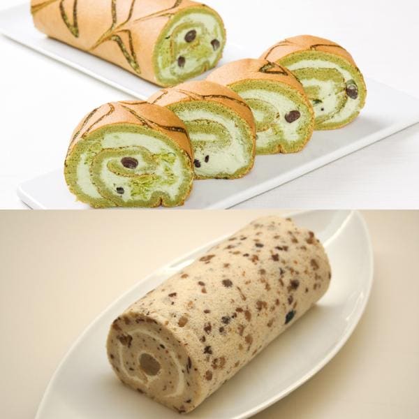 新杵堂 抹茶香るロールと渋皮栗入栗きんとんロールのセット SISK
