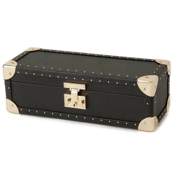 ロイヤルハウゼン ROYAL HAUSEN サフィアーノレザー 4本収納　腕時計ケース SWB002-4 ブラック 並行輸入品