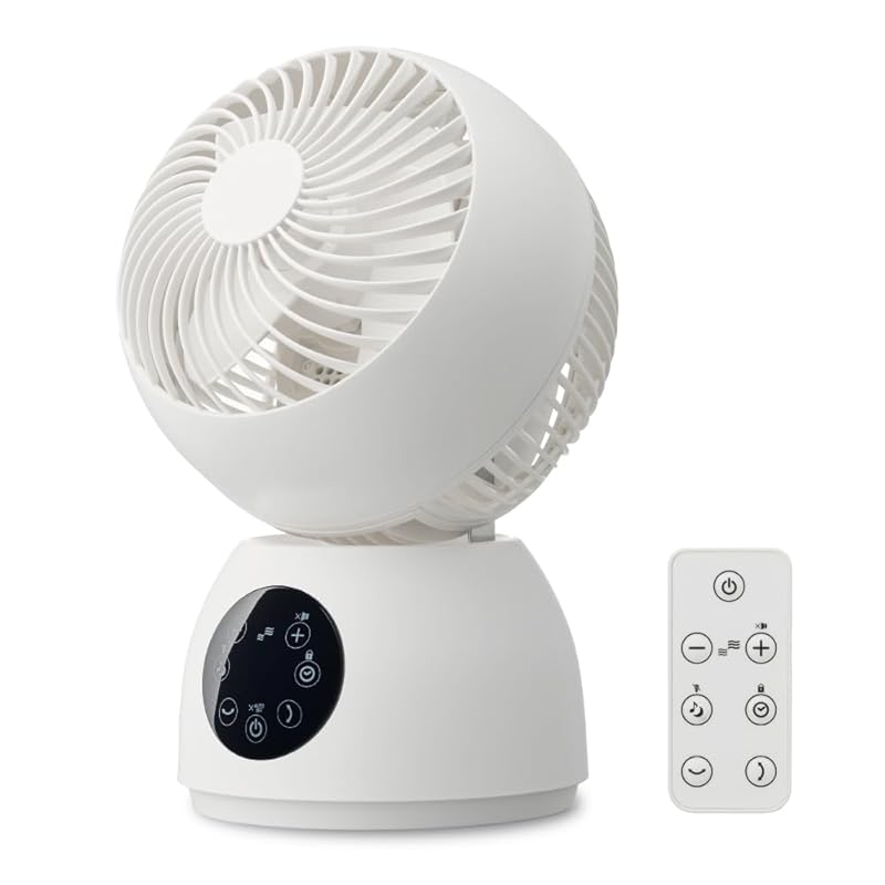 即納：ドウシシャ 全分解式サーキュレーター15cmDCマイコン式60度 ホワイト FCA-154D WH