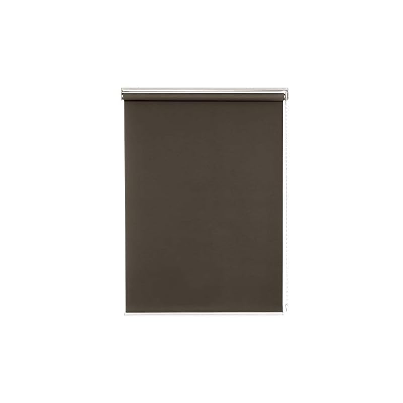 Deconovo ロールスクリーン ロールカーテン 1級遮光 断熱 遮熱 防音 防寒 UVカット 13サイズ 表裏同色 幅90cm 丈220cm ブラウン