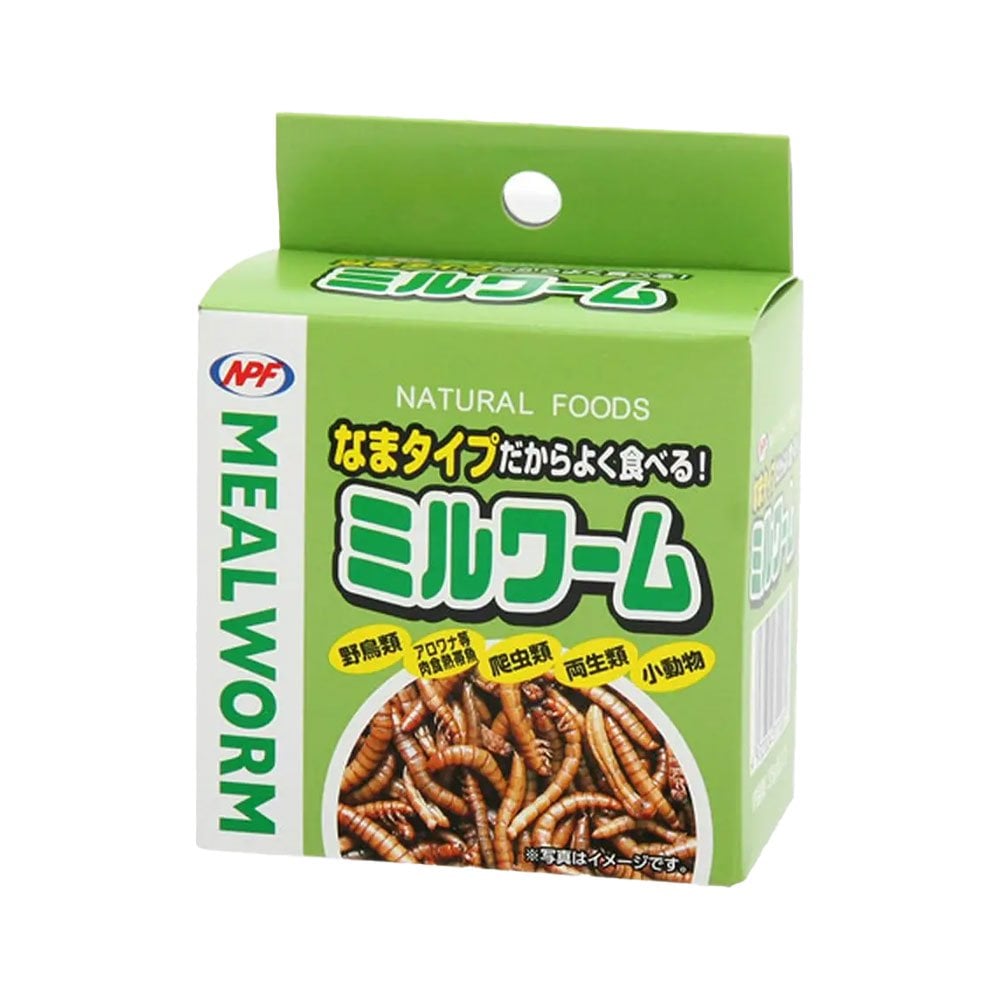 ＮＰＦ　ミルワーム（缶入り）　３５ｇX１２缶　両生類・爬虫類　ハリネズミ　フード　餌　エサ　缶詰　ナチュラルペットフーズ　ＣＲＣ17―20―55―20―00