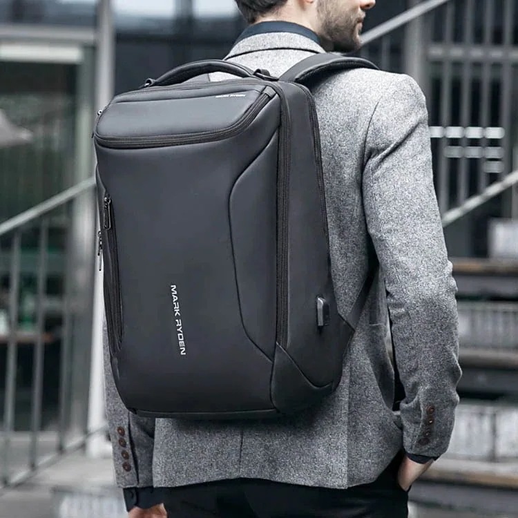 【幸運】ビジネスリュック ビジネスバック 33L 大容量 薄型 防水 PC収納 出張 ウォーキング 自転車 通勤 通学 メンズ usbポート 防水 斜め掛け YKKジッパー421