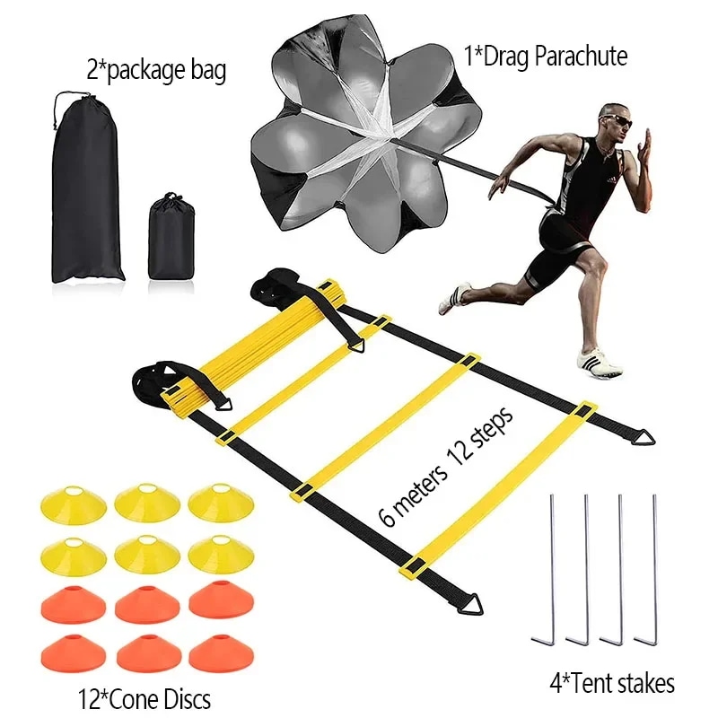 納期21日抵抗力のあるパラシュートバッグ,サッカーのスピードはしご,ディスクコーンのセット