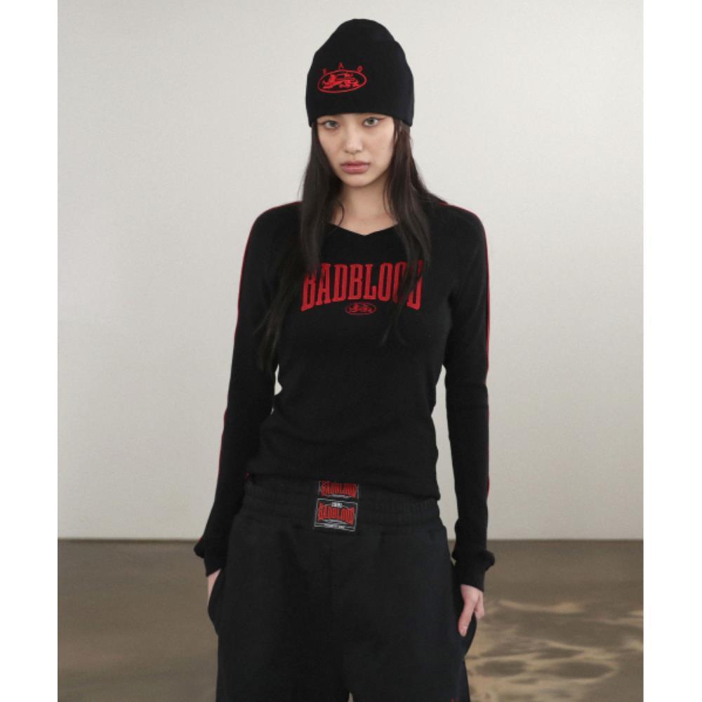 BADBLOOD Mystic Capsule V-neck Long Sleeve Black w-tee24