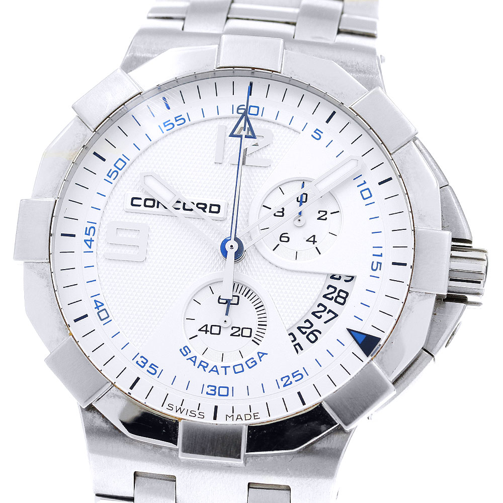 コンコルド Concord 02.6.14.1041 サラトガ クロノグラフ クォーツ メンズ _879203【中古】