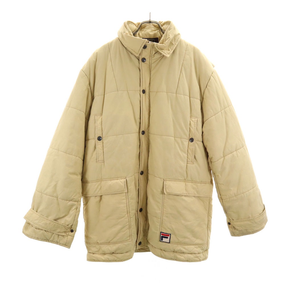 80s イタリア製 ヴィンテージ 中綿ジャケット 50 クリーム系 メンズ