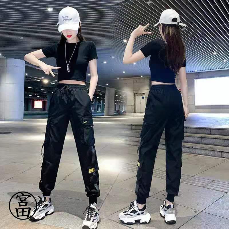 【超お得1つ買うと10個もらえる】カーゴパンツ レディース スリム ハイウエスト ロング丈 ストレートパンツ 長ズボン 薄手 カジュアル BF風 春 夏 秋 お洒落 高見え