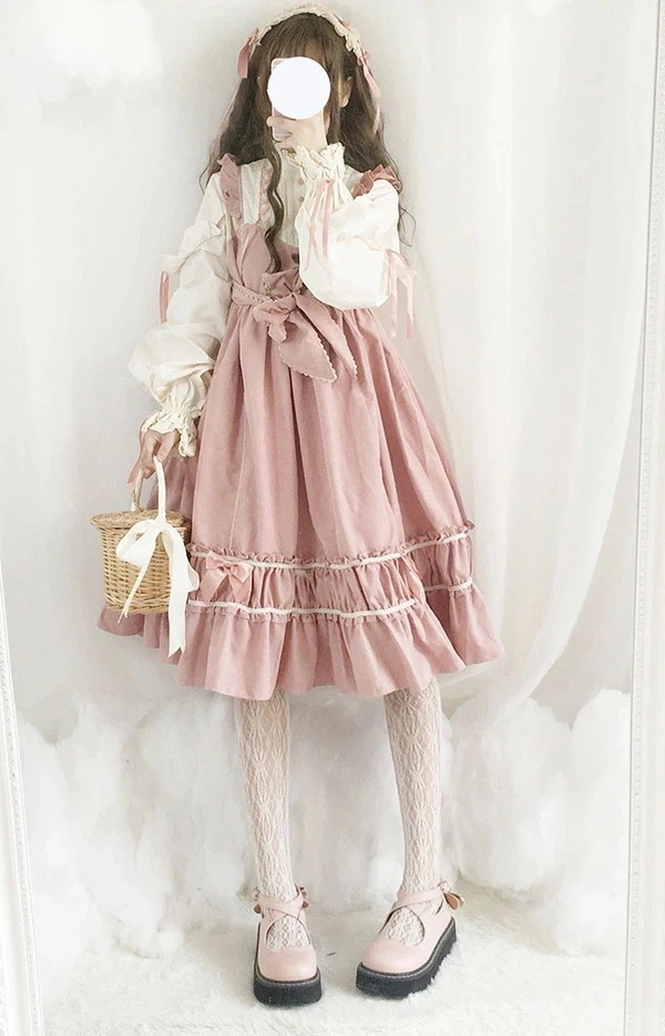 トップスシャツブラウスコスプレ 蝶結び ワンピース ワンピース ロリータ風ワンピ 日系 ミディアム lolita ゴシッ 春秋 可愛い レディース ロリータ フレアワンピース クラシカル ロリータ