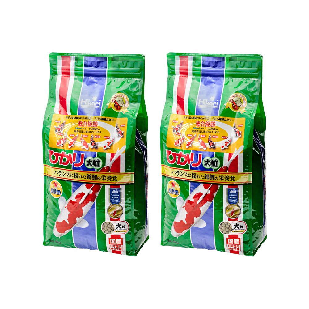鯉の餌　ひかり大粒　４ｋｇX２　錦鯉　餌　飼料　お一人様２点限り　ＣＲＣ10―41―70―10―00