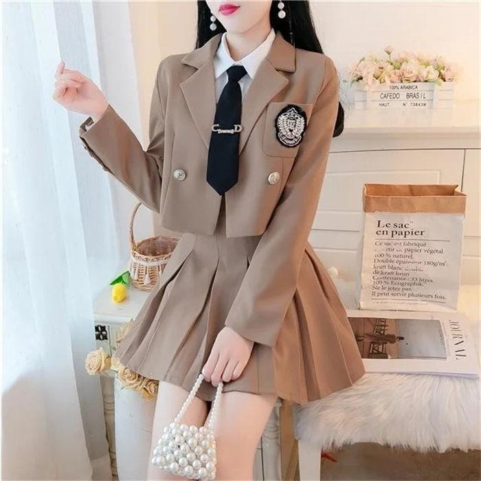 3色お揃い お得な4点セット コスプレ 制服 入学式 卒業式 女の子 女子高生 学生服 コスチューム コスプレ衣装 彼女 仮装 文化祭 子供服 jk フォーマ