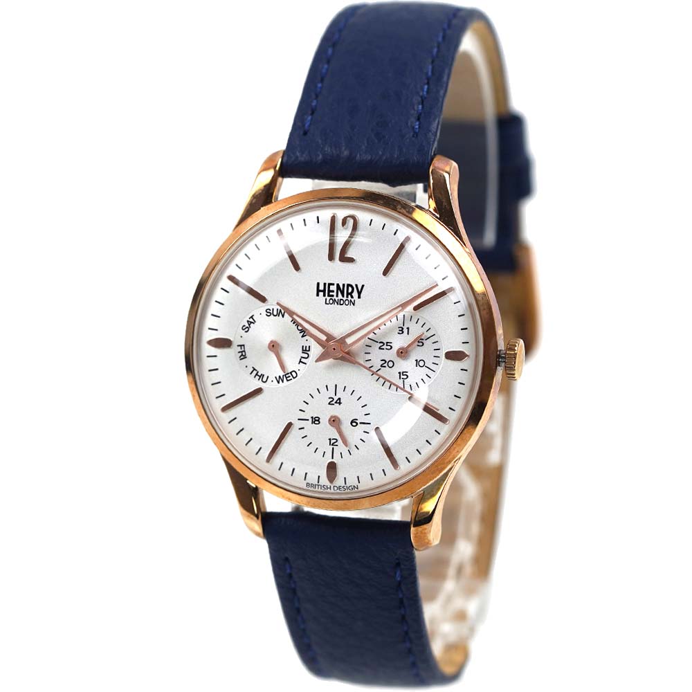 [アウトレット箱] ヘンリーロンドン 腕時計 レディース 付曜日カレンダー マルチファンクション HENRY LONDON PIMLICO HL34-MS-0444-TT