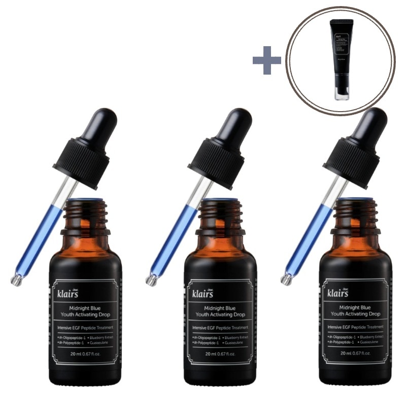 [痕跡クリーム 20g贈呈] ミッドナイト ブルー ドロップ 20ml+20ml+20ml 3pack